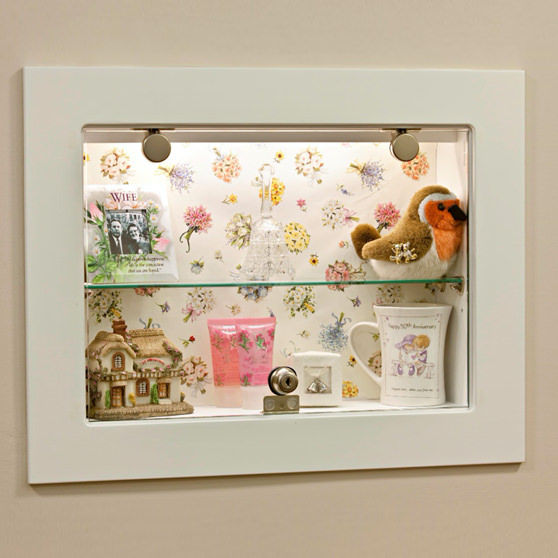 This memory box was built into the wall at Astbury Mere Care Home in Congleton, specifically to jog memories.